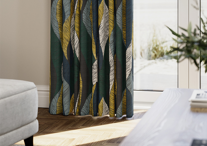 Anthurium, Teal - Made to Measure Curtains - Image 5